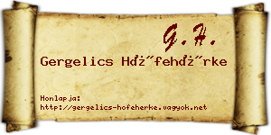 Gergelics Hófehérke névjegykártya